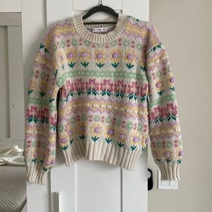 Colorful floral sweater